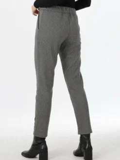 Solada Pantaloni donna jogger effetto flanella - grigio