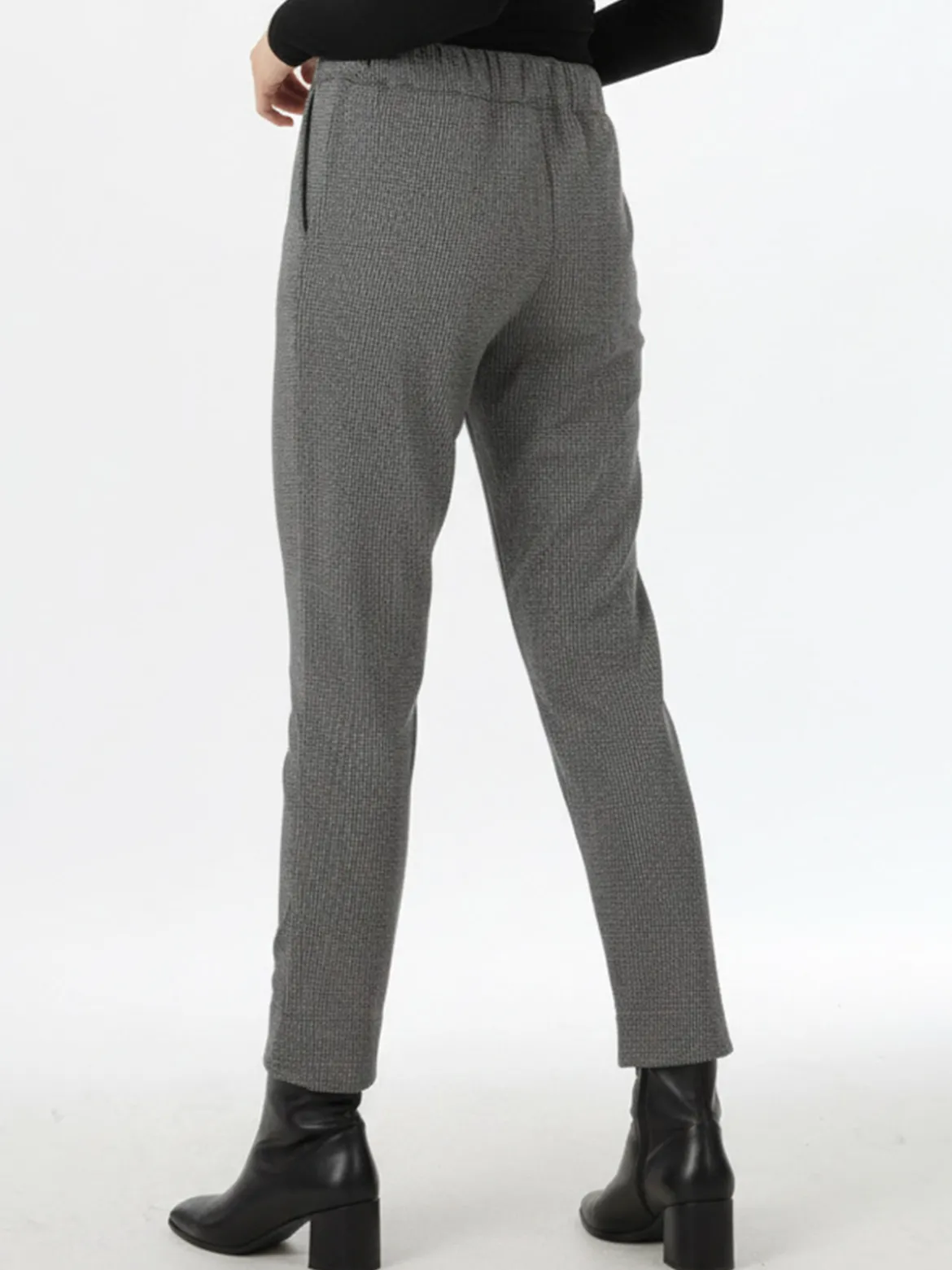 Solada Pantaloni donna jogger effetto flanella - grigio