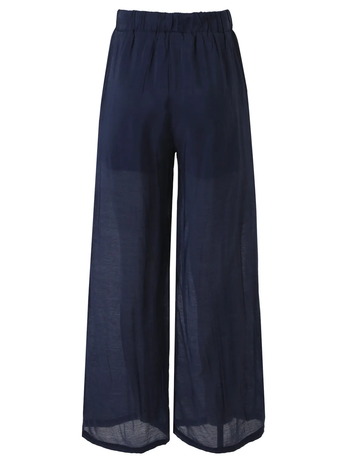 Solada Pantaloni donna leggeri a gamba larga - blu scuro