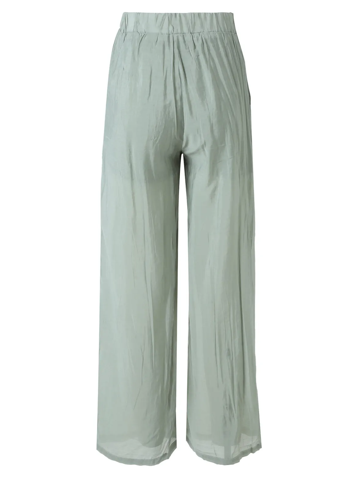Solada Pantaloni donna leggeri a gamba larga - pistacchio