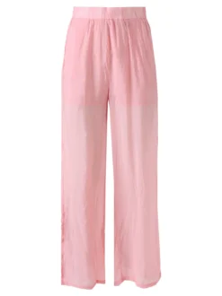 Solada Pantaloni donna leggeri a gamba larga - rosa