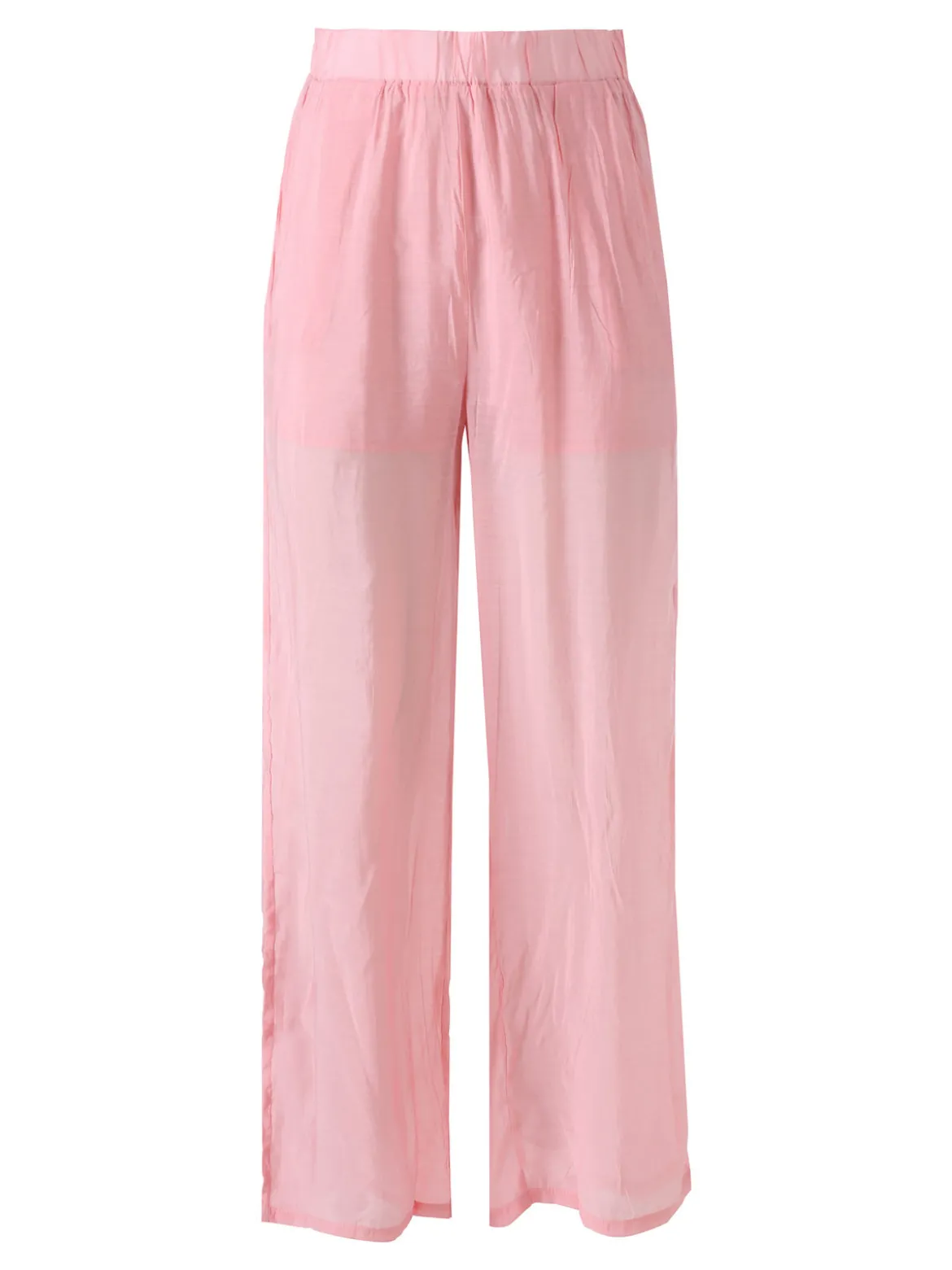 Solada Pantaloni donna leggeri a gamba larga - rosa