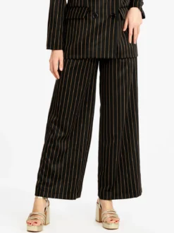 Solada Pantaloni gessati donna a gamba larga