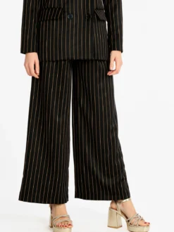 Solada Pantaloni gessati donna a gamba larga