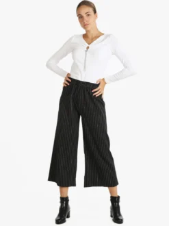 Solada Pantaloni gessati donna a gamba larga