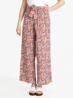 Solada Pantaloni leggeri donna a fiori con cintura