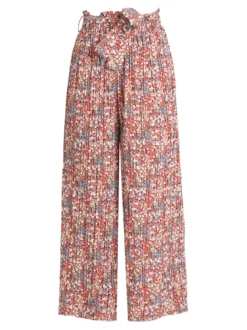 Solada Pantaloni leggeri donna a fiori con cintura