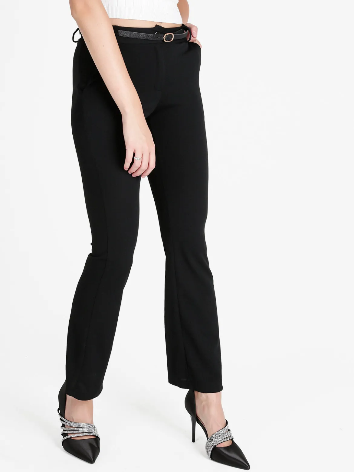 Solada Pantaloni slim fit da donna con finale a zampa