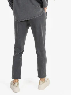 Solada Pantaloni sportivi da donna in cotone con coulisse - grigio scuro