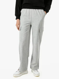 Solada Pantaloni tuta da donna con tasconi a gamba dritta - grigio