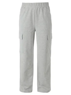 Solada Pantaloni tuta da donna con tasconi a gamba dritta - grigio