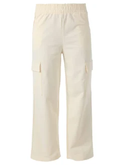 Solada Pantaloni tuta da donna con tasconi a gamba dritta - naturale