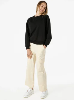 Solada Pantaloni tuta da donna con tasconi a gamba dritta - naturale