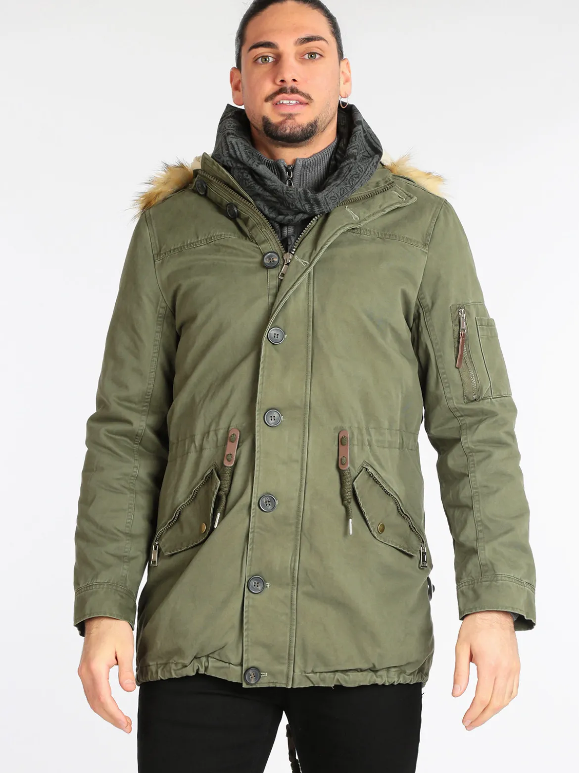 Solada Parka sfoderabile con cappuccio e pelo