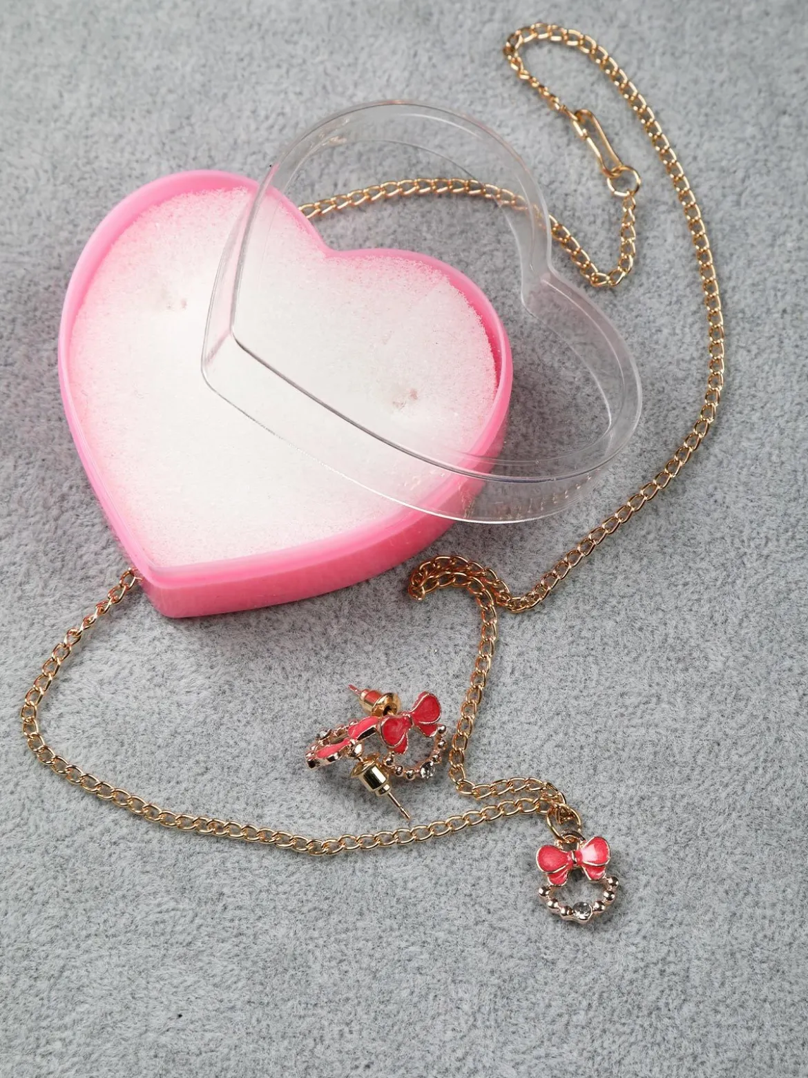 Solada Parure bimba collana e orecchini fiocco