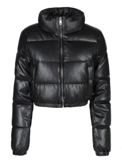 Solada Piumino puffer cropped da donna in ecopelle