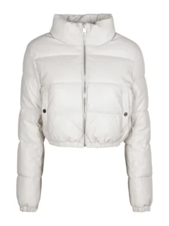 Solada Piumino puffer cropped da donna in ecopelle