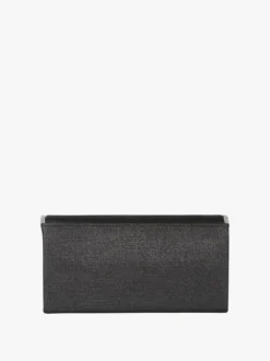 Solada Pochette donna glitter con profilo di strass - nero