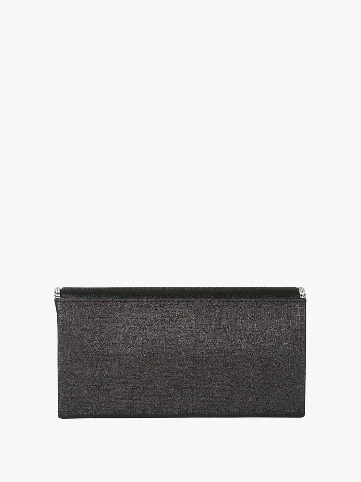 Solada Pochette donna glitter con profilo di strass - nero