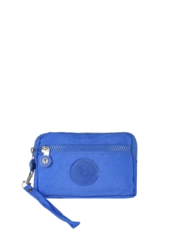Solada Pochette donna in nylon con polsiera - blu