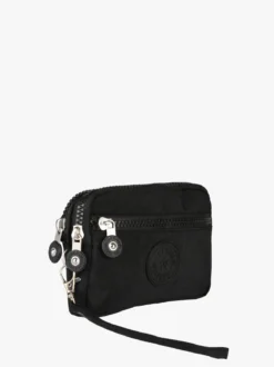 Solada Pochette donna in nylon con polsiera - nero
