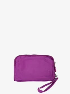 Solada Pochette donna in nylon con polsiera - viola