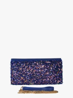 Solada Pochette gioiello da donna con paillettes - blu