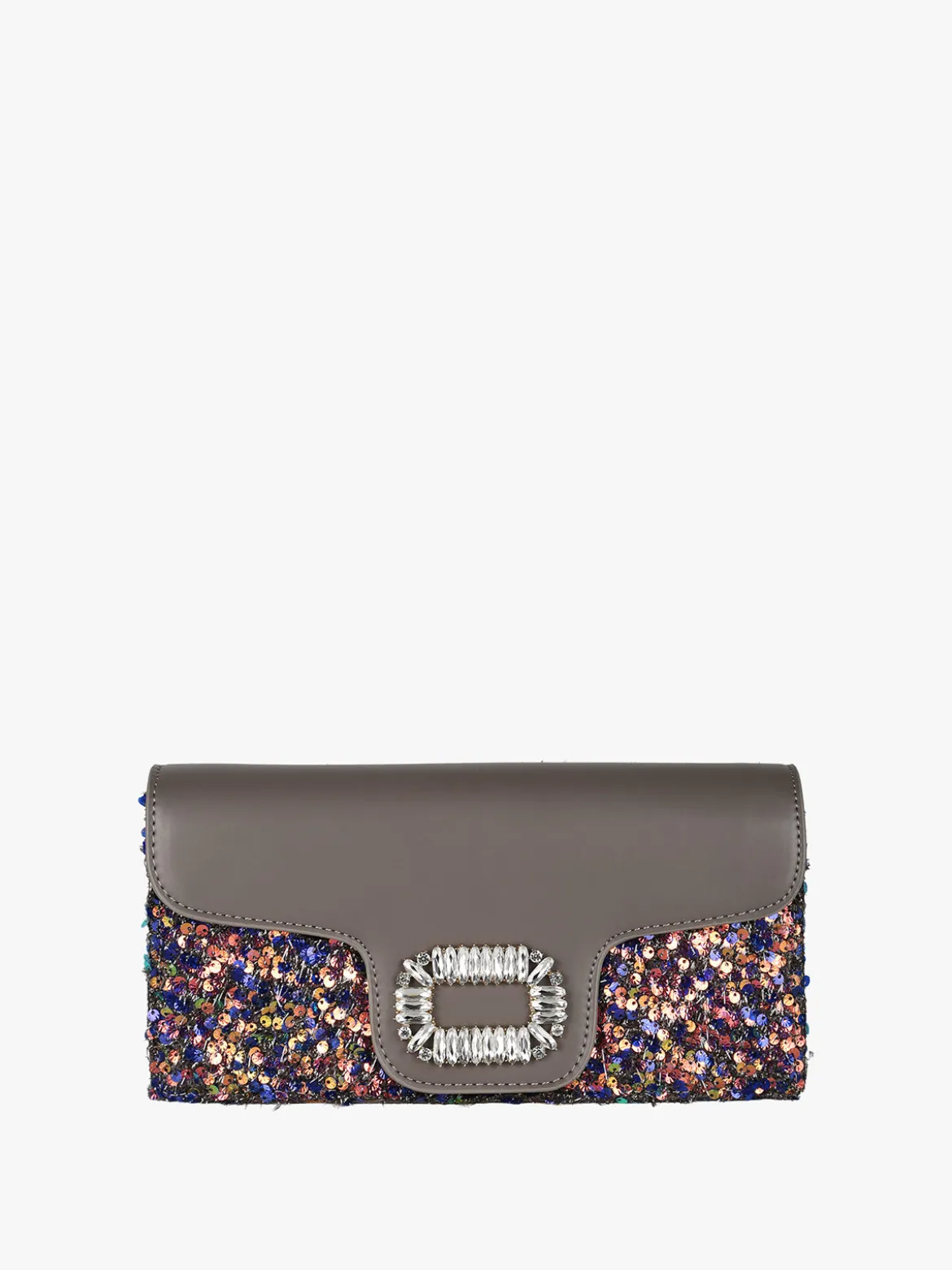 Solada Pochette gioiello da donna con paillettes - grigio scuro