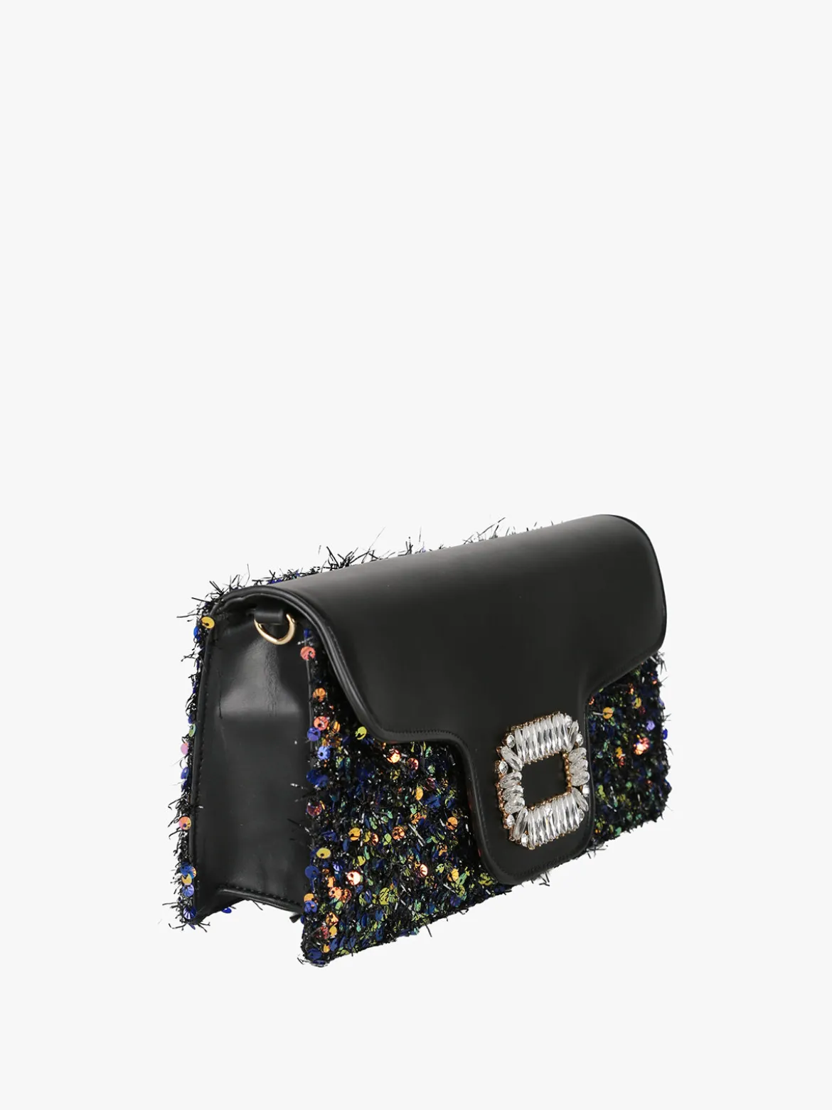 Solada Pochette gioiello da donna con paillettes - nero