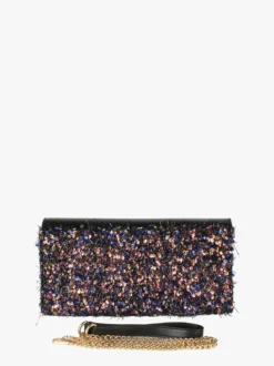 Solada Pochette gioiello da donna con paillettes - nero