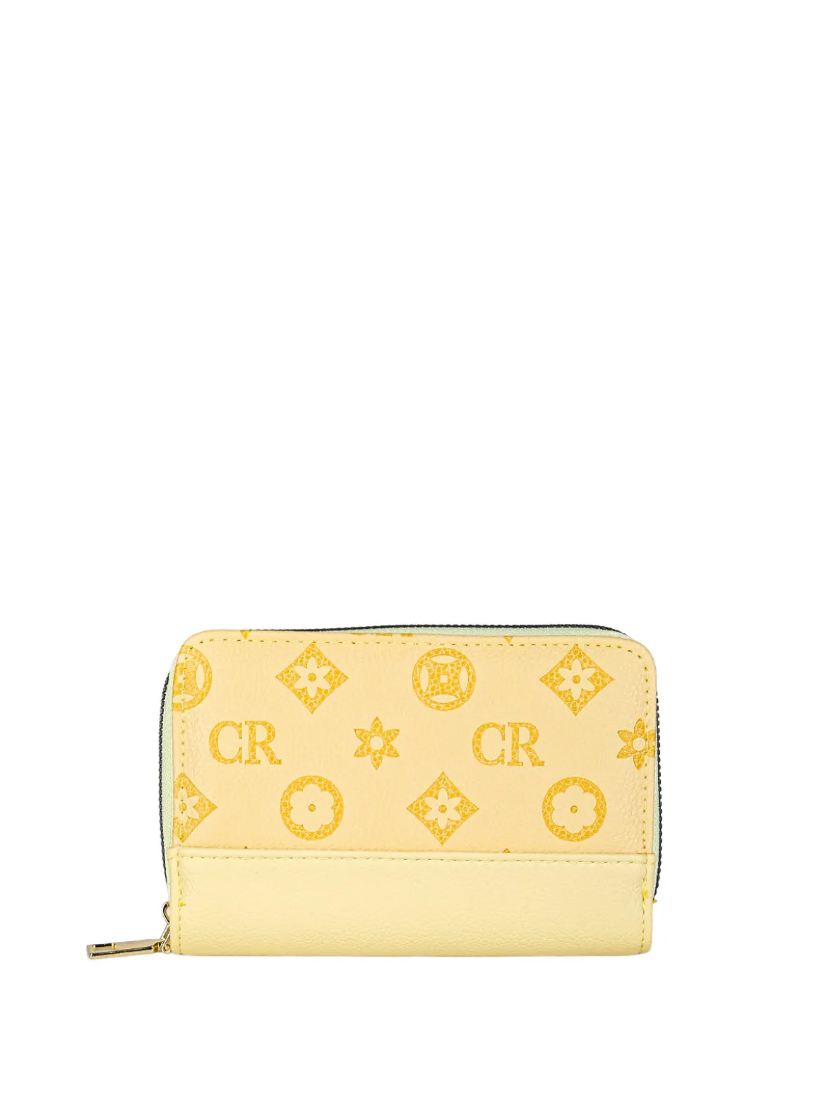 Solada Portafoglio da donna con stampa monogramma - giallo