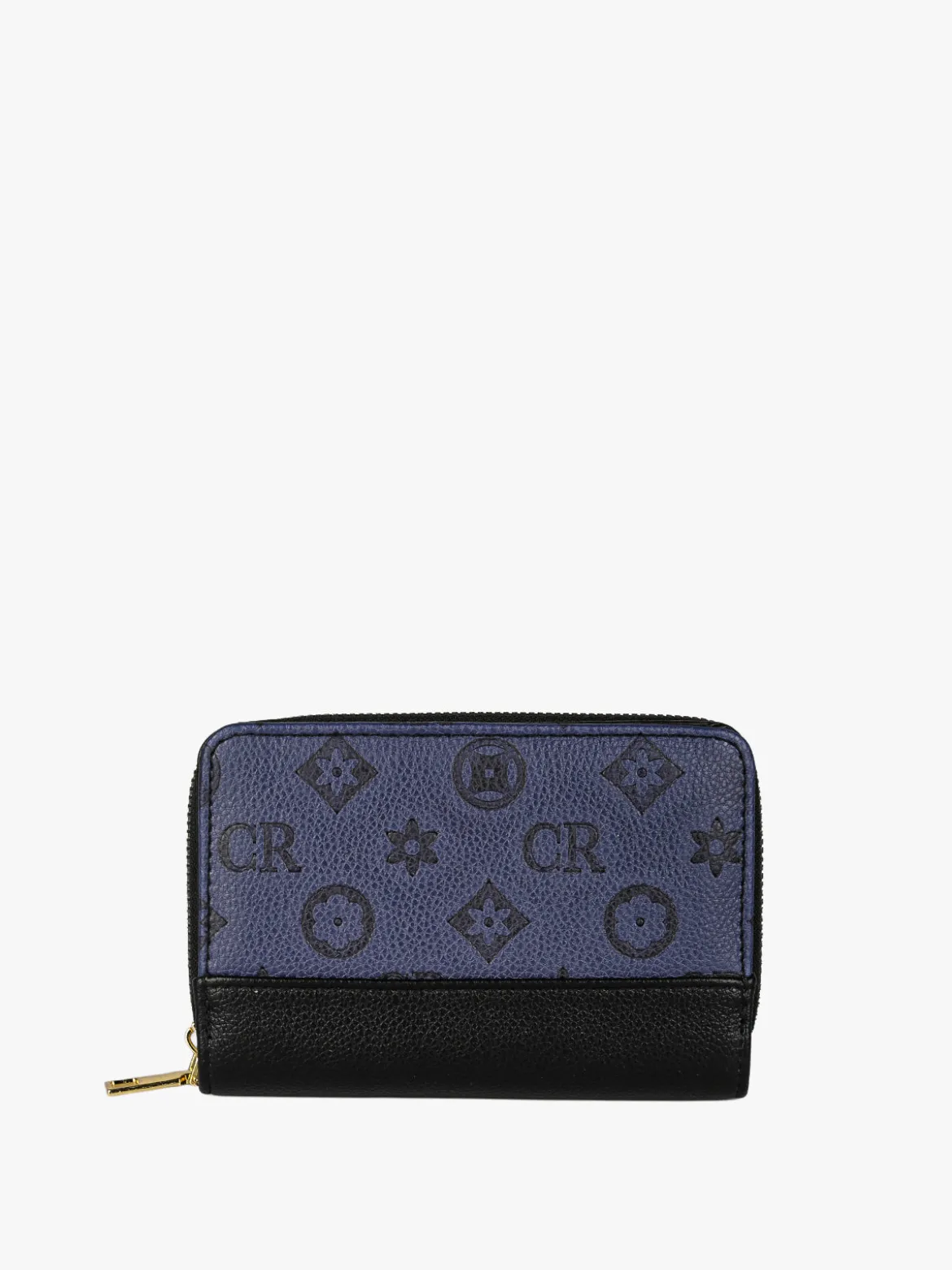 Solada Portafoglio da donna con stampa monogramma - nero