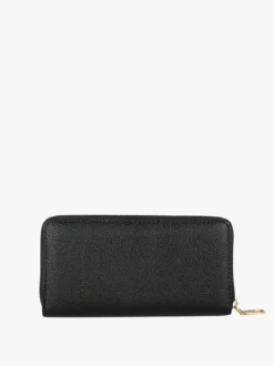 Solada Portafoglio donna con stampa monogramma e zip - nero