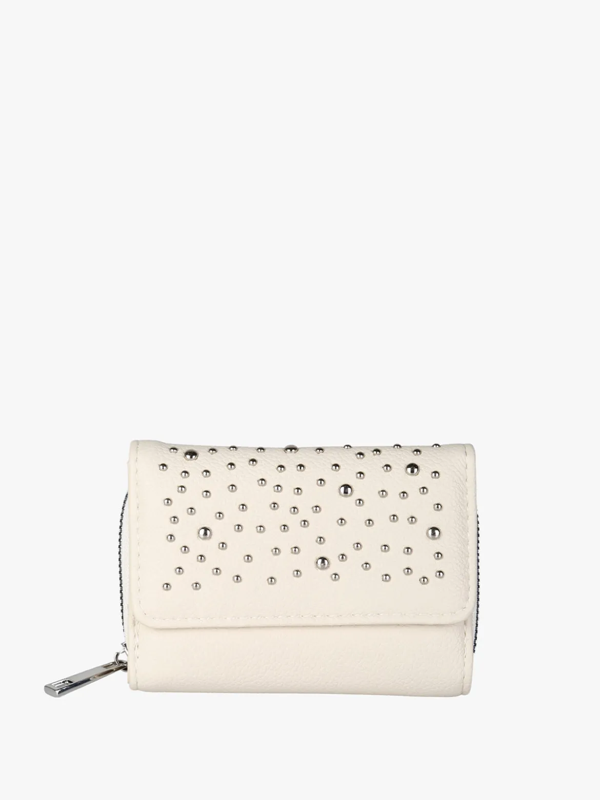 Solada Portafoglio mini da donna con borchie - beige