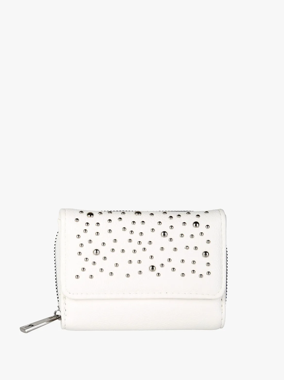 Solada Portafoglio mini da donna con borchie - bianco