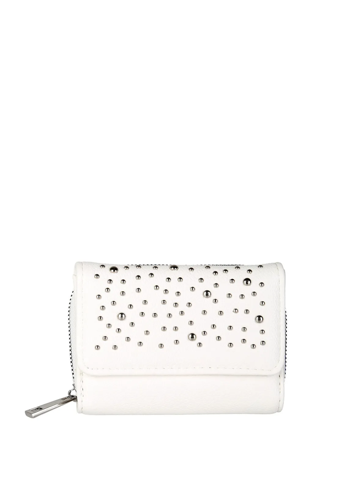 Solada Portafoglio mini da donna con borchie - bianco