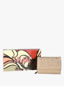 Solada Portafoglio mini da donna con borchie - khaki