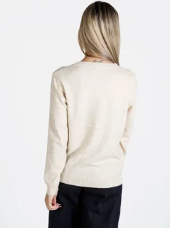 Solada Pullover donna girocollo in maglia - beige