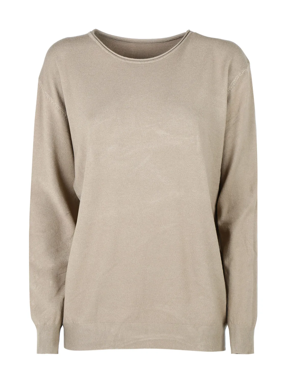 Solada Pullover donna girocollo in maglia tinta unita