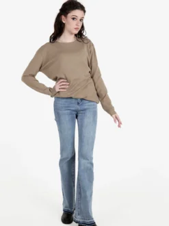 Solada Pullover donna girocollo in maglia tinta unita