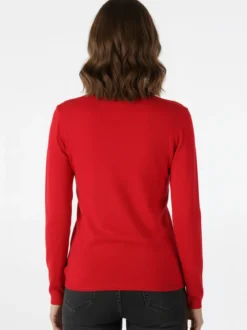 Solada Pullover donna in maglia scollo V - rosso