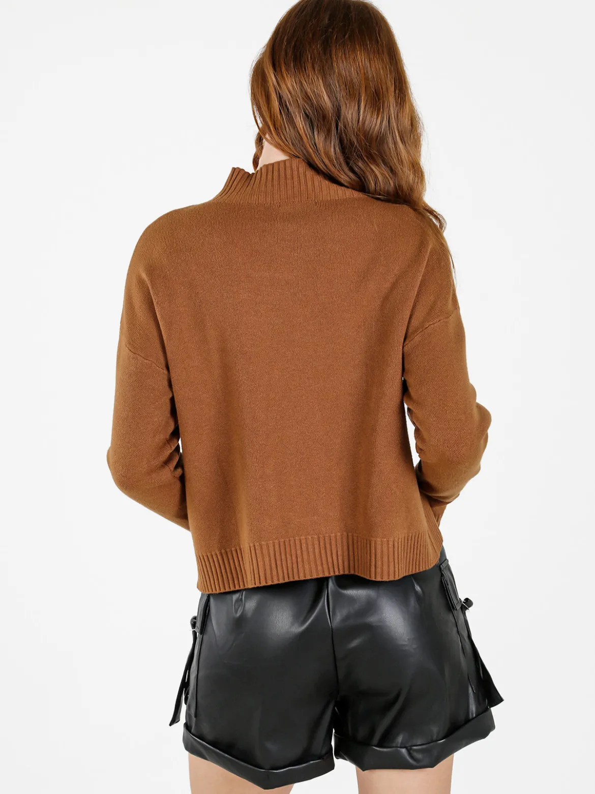 Solada Pullover donna oversize in maglia - cammello