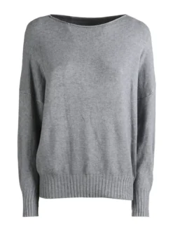Solada Pullover donna oversize in maglia - grigio
