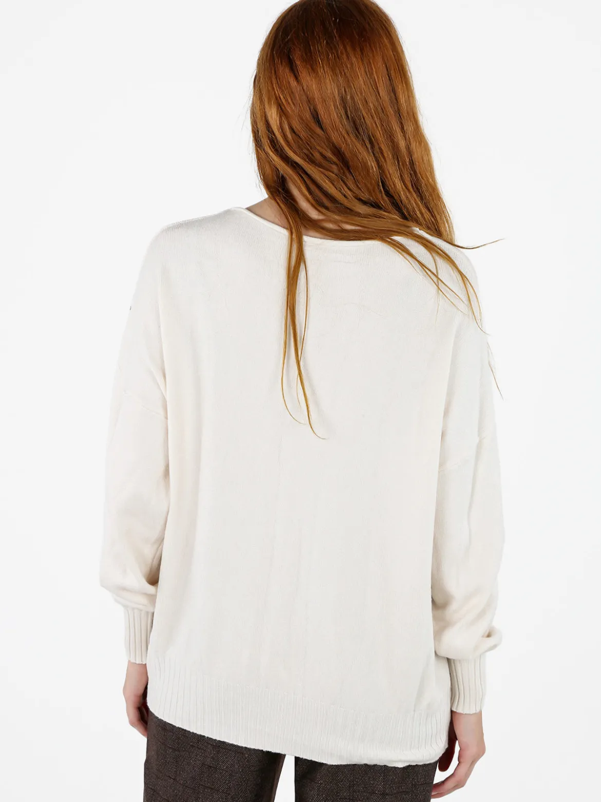 Solada Pullover donna oversize in maglia - panna