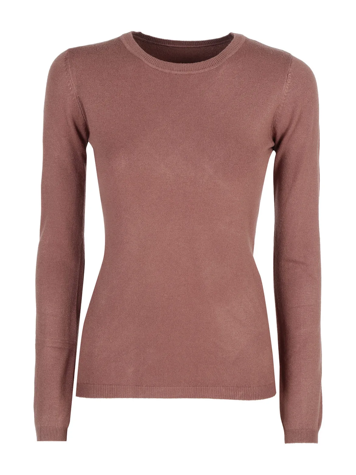 Solada Pullover girocollo donna in maglia - cuoio