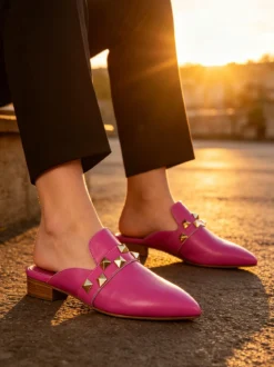 Solada Sabot in pelle donna con borchie