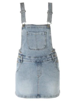 Solada Salopette donna in jeans con gonna - jeans