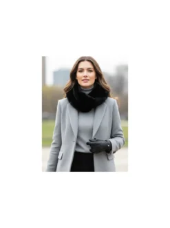 Solada Sciarpa donna ad anello in pelliccia sintetica