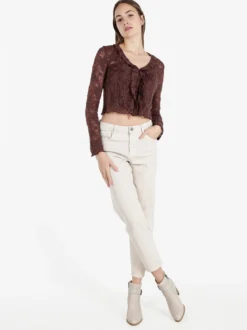 Solada Set donna 2 pezzi con top e cardigan in pizzo