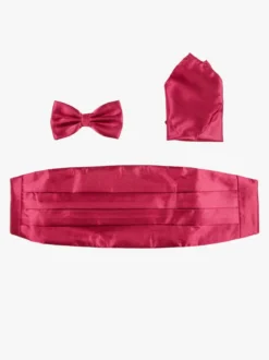 Solada Set 3 pezzi uomo con fascia da smoking papillon e fazzoletto